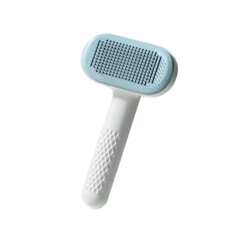 Cepillo de depilación ajustable para gatos, peine de acero inoxidable silencioso y eficiente para perros, peine profesional portátil con aguja para perros y gatos, aseo - 1