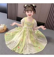 Hanfu-falda glutinosa súper inmortal de manga corta para niña, falda glutinosa súper inmortal de estilo fino para bebé, verano 2025 - details 8