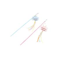Caña de pescar de abeja pequeña resistente a mordeduras, abeja de peluche, varita colorida para gatos con campana, varita para gatos, juguete interactivo para aliviar el aburrimiento - details 7