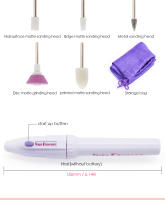 Mini Kit de taladro eléctrico profesional para uñas, batería, pulidora exfoliante, lima de uñas, pluma, máquina de molienda, herramienta para uñas - details 2
