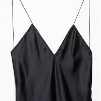 Vestido de noche con tirantes, estilo lencería, textura de satén de seda 2025, espalda descubierta, temperamento, ropa de verano para mujer - details 9