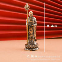 Pie de latón puro, adornos, muebles, sala de estar, salón budista, decoración de escritorio, artesanías, rey Buda tibetano - details 1