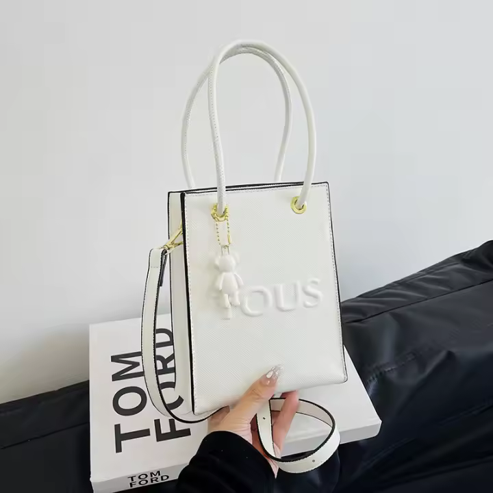 Bolso Cruzado Mini de Caramelo Bolso de Mano Estiloso con Partitura de Música - 1