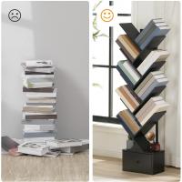 Estante de Libros en Forma de Árbol Vintage 9 Niveles para CD/DVD/Libros Organizador de Espacio - details 24