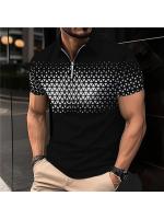 Polo de verano 2025 para hombre, manga corta, top de moda popular, estampado, corte ajustado. - details 15