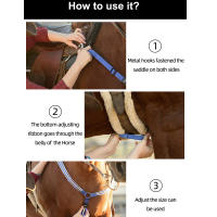 Brilla en la Oscuridad Vestidor de Seguridad para Caballos Telérico Recargable Luz para Paseos Nocturnos Correas Ajustables Material de Poliéster - details 4