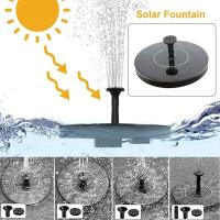 Fuente de 1w para jardín, Baño de aves, bomba alimentada por energía Solar, cascadas independientes con 8 boquillas para patio trasero - details 9