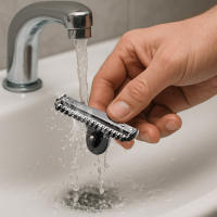 2025 nueva maquinilla de afeitar manual de aleación de zinc para hombres, maquinilla de afeitar de cabeza magnética premium - details 13