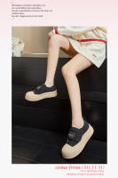 Cuero pan zapatos de las mujeres de la primavera nuevos zapatos retro de velcro de la junta plataforma casual zapatos blancos zapatos versátiles - details 11