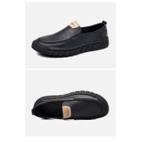 Nuevos zapatos informales de cabeza redonda para hombres, mocasines de cuero para hombres - details 33