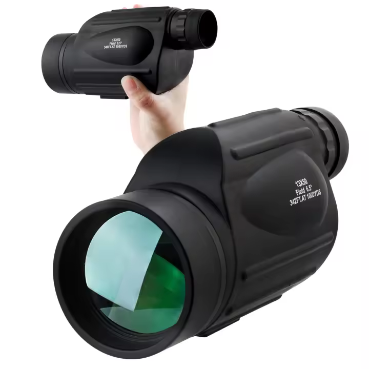 Telescopio Fijo de 13x50, Monocular Compacto BAK4 FMC, Alcance de Lente Multicapa, transmisión de Alta luz a Prueba de Niebla para observación de Aves Senderismo - 1