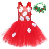 Vestido tutú para niñas de la isla hawaiana, disfraz de Lilo de dibujos animados, disfraz de cosplay elegante para niños, vestidos de princesa de fiesta Hula de playa con guirnalda de flores - details 13