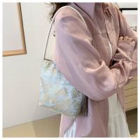 Bolso de hombro con bordado estampado, bolso de mano de estilo chino nuevo Floral de gran capacidad, bolso de mano, bolso de mano con flores para axilas para niñas - details 6