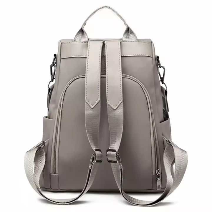 Mochila antirrobo de tela Oxford con cremallera oculta en la espalda, diseño suave, mochila para mujer adecuada para viajes de trabajo diarios - 1