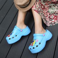 Sandalias clásicas para mujer, zuecos de jardín, zapatos de playa informales, color azul, para el hogar - details 5