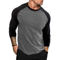 Camiseta de manga raglán de talla grande para hombre, primavera, otoño e invierno, informal, de manga larga - details 1