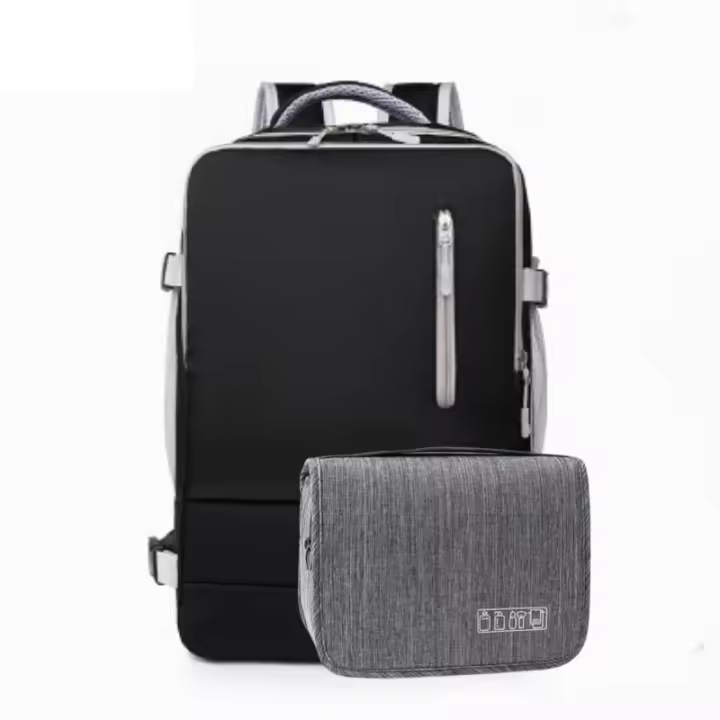 Mochila de Viaje USB para Mujeres y Hombres Bolsa de Hombro para Excursionistas Gran Capacidad Almacenamiento de Lavado de Cosméticos y Aseo - 1