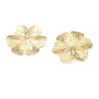 Tapas de cuentas de flores de latón de color no chapado, suministros de joyería Diy de alta calidad, collar, pendientes, accesorios para mujer - details 12