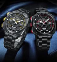 Reloj de Pulsera de Cuarzo de Marca Superior Rueda de Coche NIBOSI Impermeable Deportivo Luminoso de Acero Inoxidable Estilo Formal - details 1