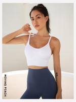 Movimiento de deportes sujetador sin costuras de soporte elástico Y diseño en forma de secado rápido de Yoga Fitness ABE - details 4