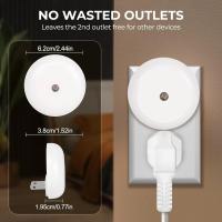 Luces LED nocturnas para uso doméstico, luz nocturna con enchufe en la pared, de anochecer a amanecer, con Sensor automático, pequeña y cálida, 0,5 W, 2 piezas - details 3