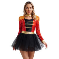 Vestido con tutú para mujer, uniforme con borlas, disfraz de baile, Halloween, Navidad, carnaval, fiesta temática, maestro de circo - details 2