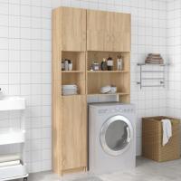 Armario de Baño de Madera Ingeniería Lavadora, Estante, Ducha, Inodoro 32x25,5x190 cm - details 59