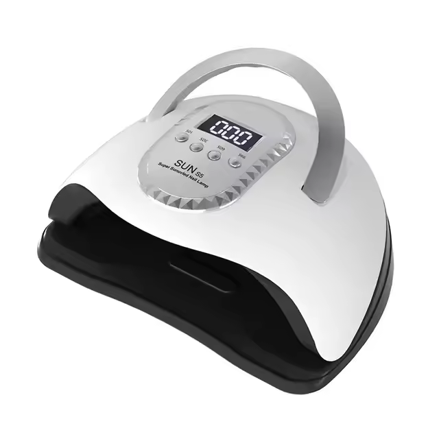 Lámpara LED UV MAX para secado de esmalte de Gel, secador de uñas inteligente con pantalla táctil LCD grande, 66LED, Sun S5 - 1