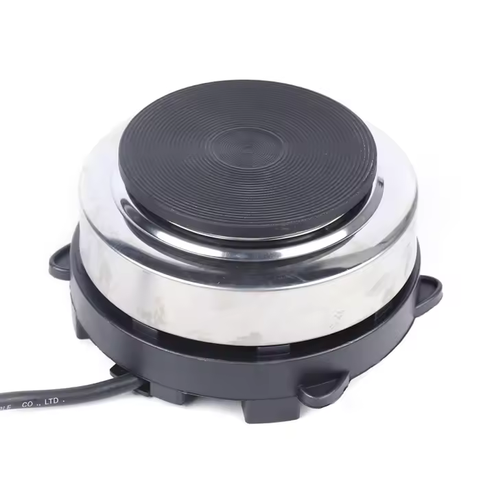 Hornillo eléctrico portátil de 500W, hornillo eléctrico individual con ajuste de 6 engranajes, multifunción, diámetro de 100mm, para acampada - 1