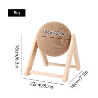 Juguete Para Gatos Rascador De Sisal Y Madera Estable Triangular Durable Juguete De Rotación Para Interiores Con Soporte - details 1