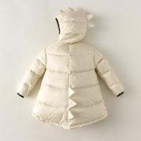 Chaqueta de plumón para niño y niña, abrigo para invierno, color Beige, blanco, resistente al viento, impermeable, grueso, ropa cálida - details 1