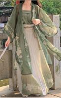 Camisa de manga grande para mujer, conjunto completo estampado elegante Hanfu, Falda plisada con cintura, fresco diario, primavera, verano y otoño - details 1