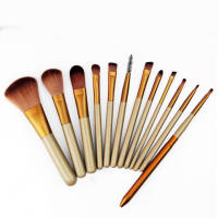 12 correctores de pinceles fundación sombra de ojos caja de hierro maquillaje belleza pinceles set herramientas - details 2