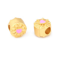 Pulseras de Brass Dorado Mate 4PCS Grande Agujero Abalorios para Hacer Joyas DIY - details 128