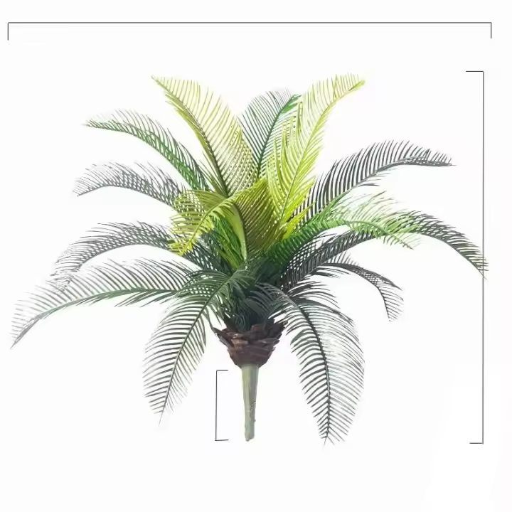 Sute -Palmera artificial de 40cm, planta tropical de plástico, hojas, frente falsa para decoración de bodas y jardín de casa - 1