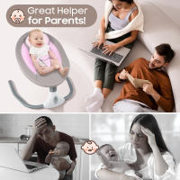 Balancín para bebé, electrónico, mecedora Bluetooth, columpio para con música USB y juguetes para 0-12meses, 3-12kg - details 1