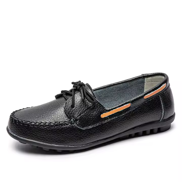 Mocasines de Cuero Cómodos para Mujer Zapatillas Casuales con Suela Antideslizante - 1