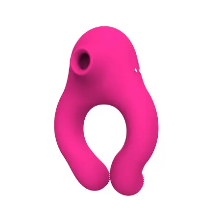 Vibrador succionador para pareja, anillo para pene, falo, clítoris, correa de succión, juguete sexual para adultos - 1