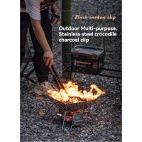 Utensilios de cocina para acampar al aire libre, utensilios de cocina, pinzas para servir, pinzas para barbacoa, pinzas para comida, pinzas para comida para barbacoa de acero inoxidable - details 8