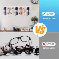 Organizador de gafas de sol, soporte de pared, exhibición de gafas de sol acrílicas, para decoración de oficina y hogar, regalos únicos, 2 paquetes - details 2