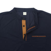 Hombre manga corta henry camiseta hombre cuello redondo patchwork body - details 18