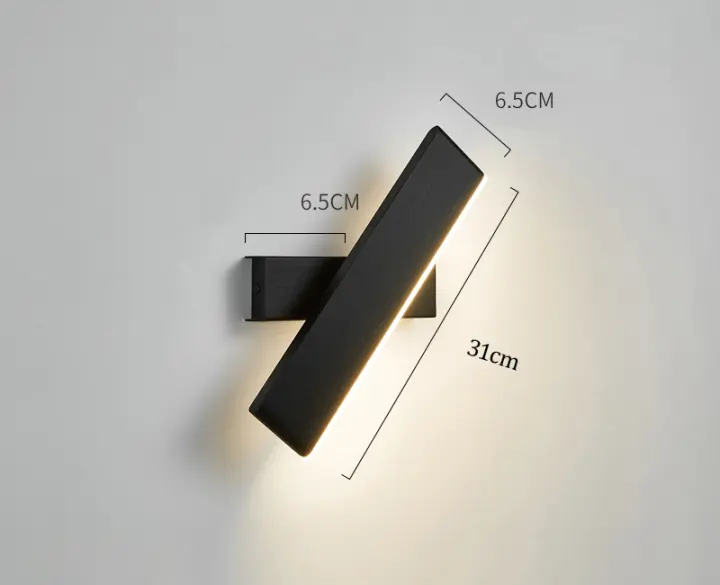 Lámpara de Pared LED Aplique de Pared Giratoria de 350° Luz de Pared Moderna para Dormitorio Sala de Estar - 1