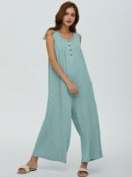 Pantalones sueltos de pierna recta, bolsillo de color sólido para mujer, casual, fresco, verano - details 11