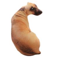 Almohada con estampado de perro curvo en 3D, cabeza de perro realista, divertida, Cosplay, juguete favorito de los niños, cojín para decoración del hogar, 50CM - details 13