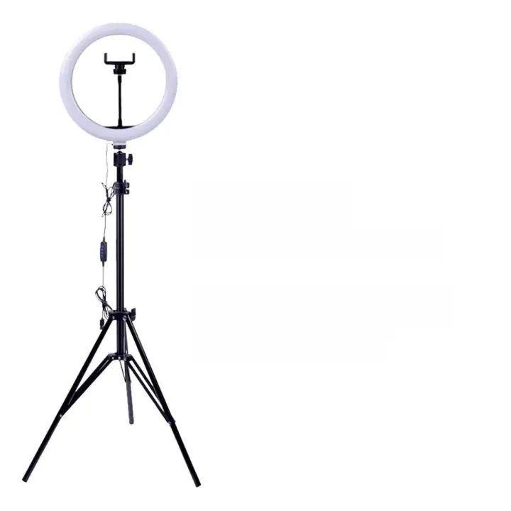 Trípode con Aro de Luz Led 26cm Ajustable Para Selfie Fotografía Maquillaje Streaming Youtube Tik Tok Anillo de luz con Soporte - 1