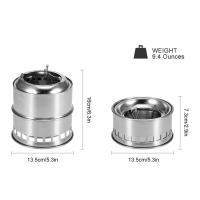 Estufa de Madera Plegable Portátil Calefactor de Acero Inoxidable Parrilla de Barbacoa para Exteriores Suministros de Camping - details 3