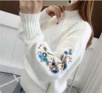 Suéter de mujer 2025 nuevo Otoño Invierno medio cuello alto de manga larga jersey de mujer suéter Casual tejido mujer suéter - details 2