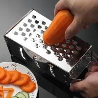 Práctico rallador de acero inoxidable 4 en 1, utensilios de cocina, cepillo multifuncional para ajo y jengibre, picador de cocina y verduras - details 10