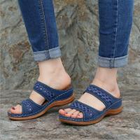 Zapatillas de tacón de cuña para mujer, zapatos informales de verano - details 5