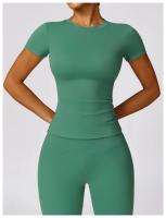 Camiseta Deportiva de Yoga de Nylon Secado Rápido Manga Corta Para Fitness al Aire Libre - details 13